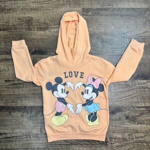 Disney Peach Hoodie with Mickey and Minnie